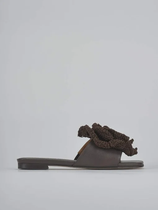 Ciabatte tacco 1cm pelle testa