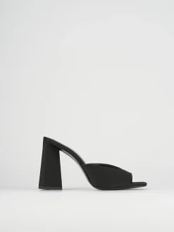 Ciabatte tacco 9cm raso nero