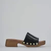 Ciabatte tacco 3cm vernice nero
