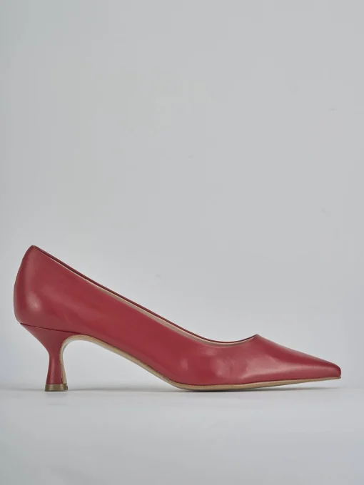 Décolleté e slingback tacco 5cm pelle rosso