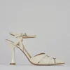 Décolleté e slingback tacco 9cm pelle bianco