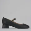 Décolleté e slingback tacco 4cm pelle nero