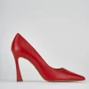 Décolleté e slingback tacco 9cm pelle rosso