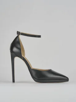 Décolleté e slingback tacco 11cm pelle nero