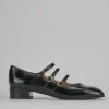 Décolleté e slingback tacco 3cm vernice nero