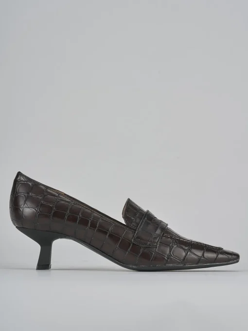 Décolleté e slingback tacco 5cm cocco testa