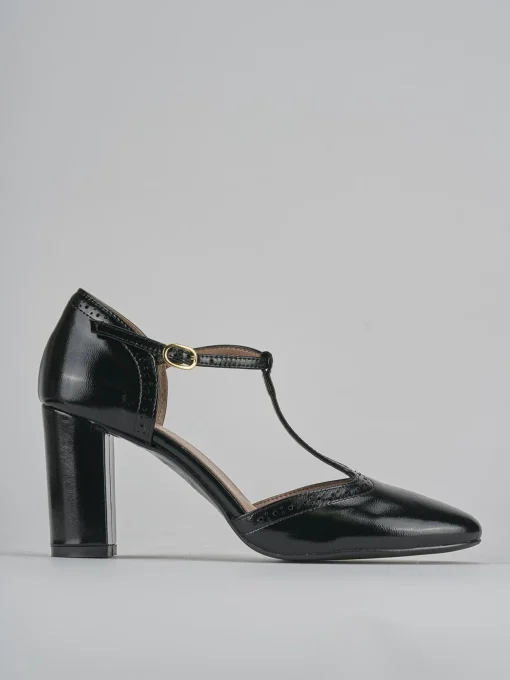 Décolleté e slingback tacco 8cm pelle nero