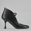Décolleté e slingback tacco 8cm pelle nero