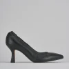Décolleté e slingback tacco 7cm pelle nero