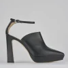 Décolleté e slingback tacco 11cm pelle nero