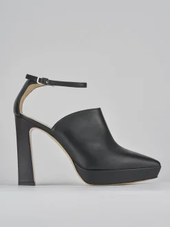 Décolleté e slingback tacco 11cm pelle nero