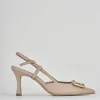 Décolleté e slingback tacco 8cm pelle rosa
