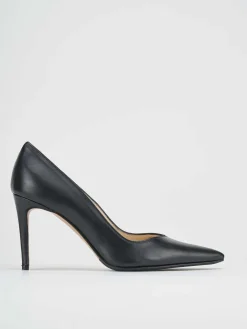 Décolleté e slingback tacco 8cm pelle nero