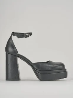 Décolleté e slingback tacco 11cm pelle nero