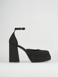 Décolleté e slingback tacco 11cm raso nero