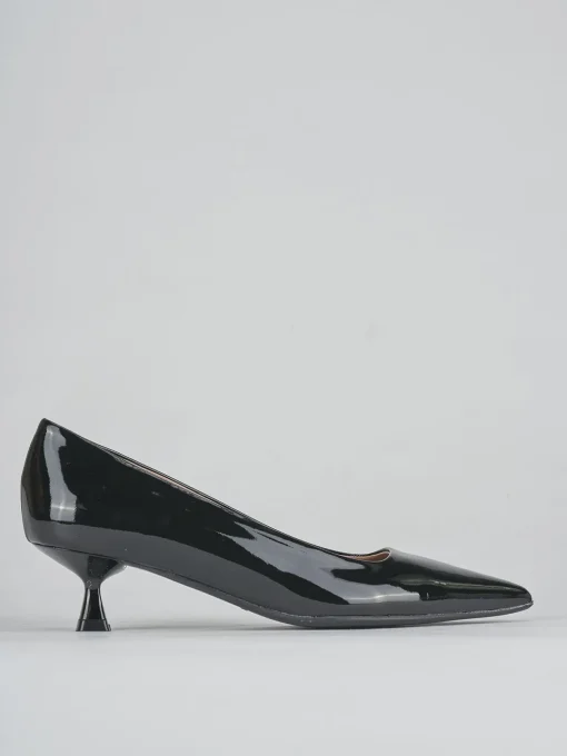Décolleté e slingback tacco 5cm vernice nero
