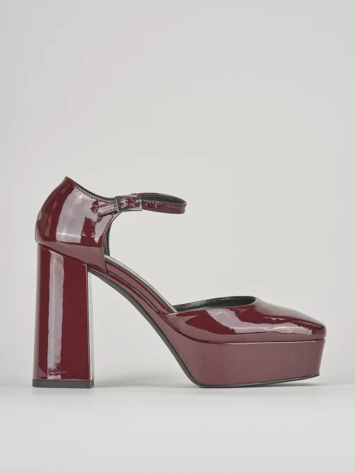 Décolleté e slingback tacco 10cm pelle bordo'