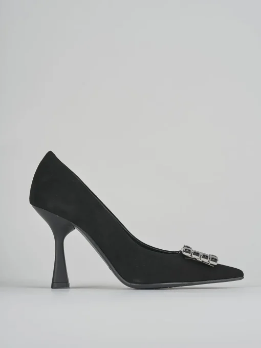 Décolleté e slingback tacco 9cm camoscio nero