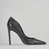 Décolleté e slingback tacco 10cm pelle nero