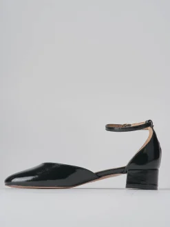 Décolleté e slingback tacco 3cm vernice nero