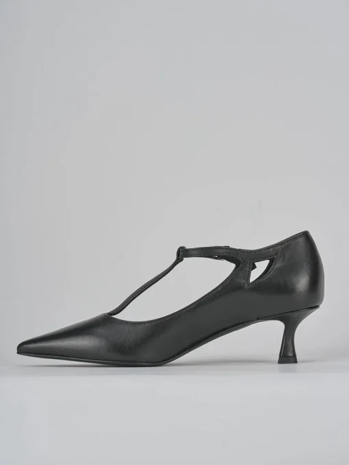 Décolleté e slingback tacco 3cm pelle nero