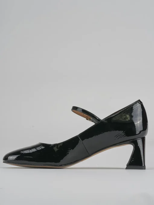 Décolleté e slingback tacco 5cm vernice nero