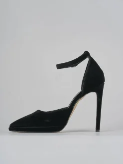 Décolleté e slingback tacco 11cm velluto nero