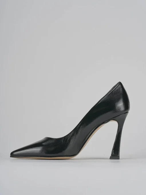 Décolleté e slingback tacco 10cm vernice nero
