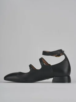 Décolleté e slingback tacco 3cm pelle nero