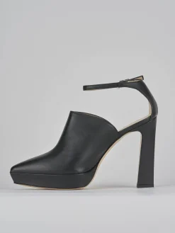 Décolleté e slingback tacco 11cm pelle nero