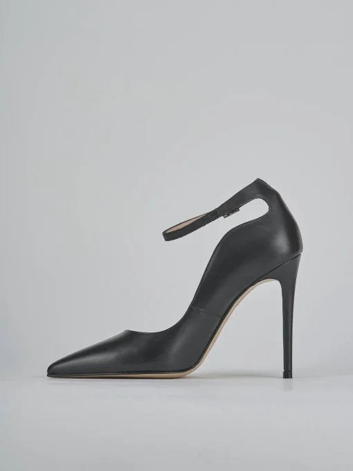 Décolleté e slingback tacco 11cm pelle nero