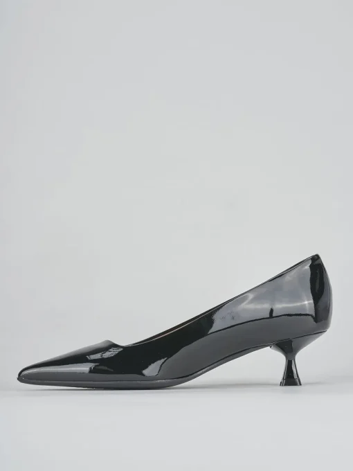 Décolleté e slingback tacco 5cm vernice nero