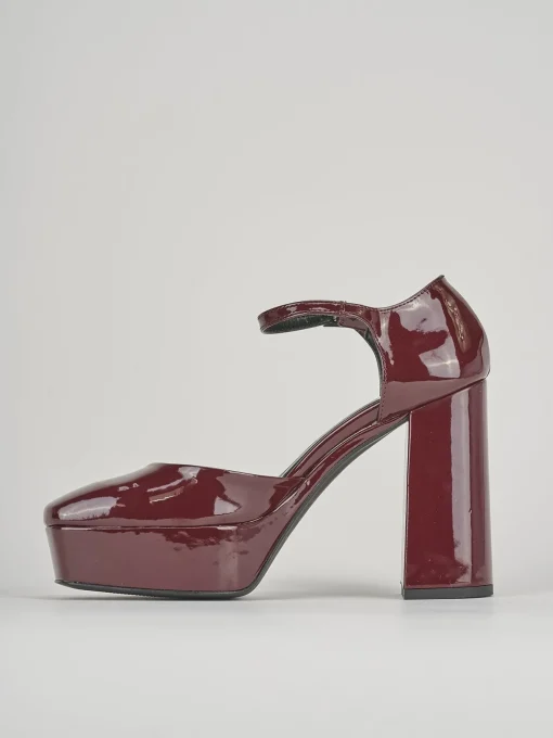 Décolleté e slingback tacco 10cm pelle bordo'
