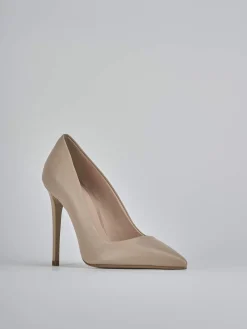 Décolleté e slingback tacco 10cm pelle rosa