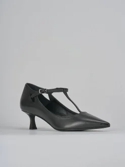 Décolleté e slingback tacco 3cm pelle nero
