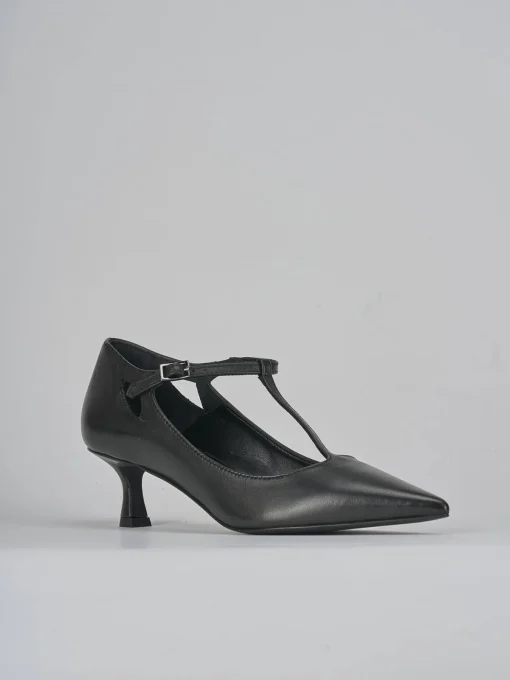 Décolleté e slingback tacco 3cm pelle nero