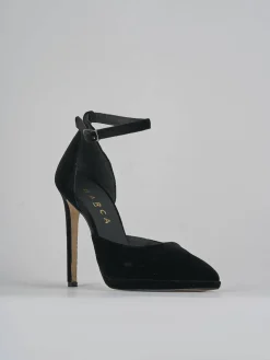 Décolleté e slingback tacco 11cm velluto nero