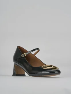 Décolleté e slingback tacco 5cm pelle nero