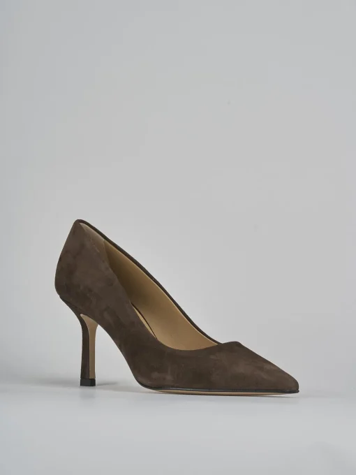 Décolleté e slingback tacco 7cm camoscio testa