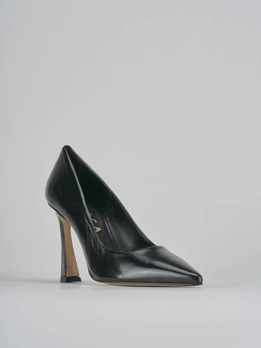 Décolleté e slingback tacco 10cm vernice nero