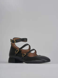Décolleté e slingback tacco 3cm pelle nero