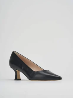 Décolleté e slingback tacco 5cm pelle nero