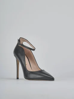 Décolleté e slingback tacco 11cm pelle nero