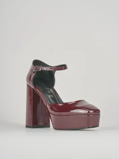 Décolleté e slingback tacco 10cm pelle bordo'