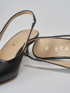 Décolleté e slingback tacco 3cm pelle nero