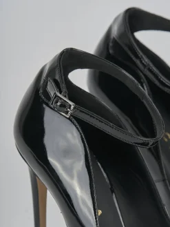 Décolleté e slingback tacco 11cm vernice nero