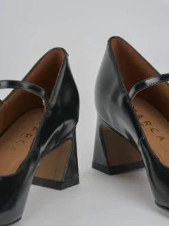 Décolleté e slingback tacco 5cm pelle nero