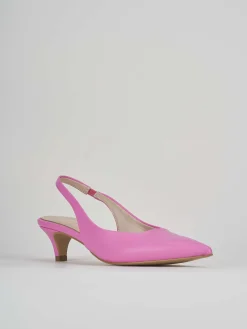 Décolleté e slingback tacco 3cm pelle rosa