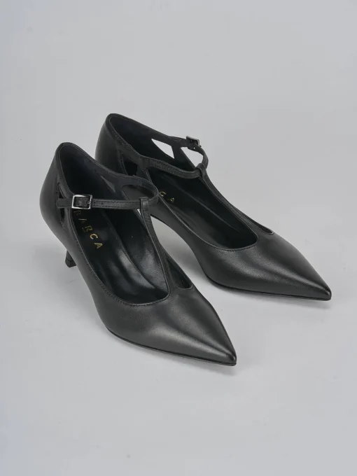 Décolleté e slingback tacco 3cm pelle nero