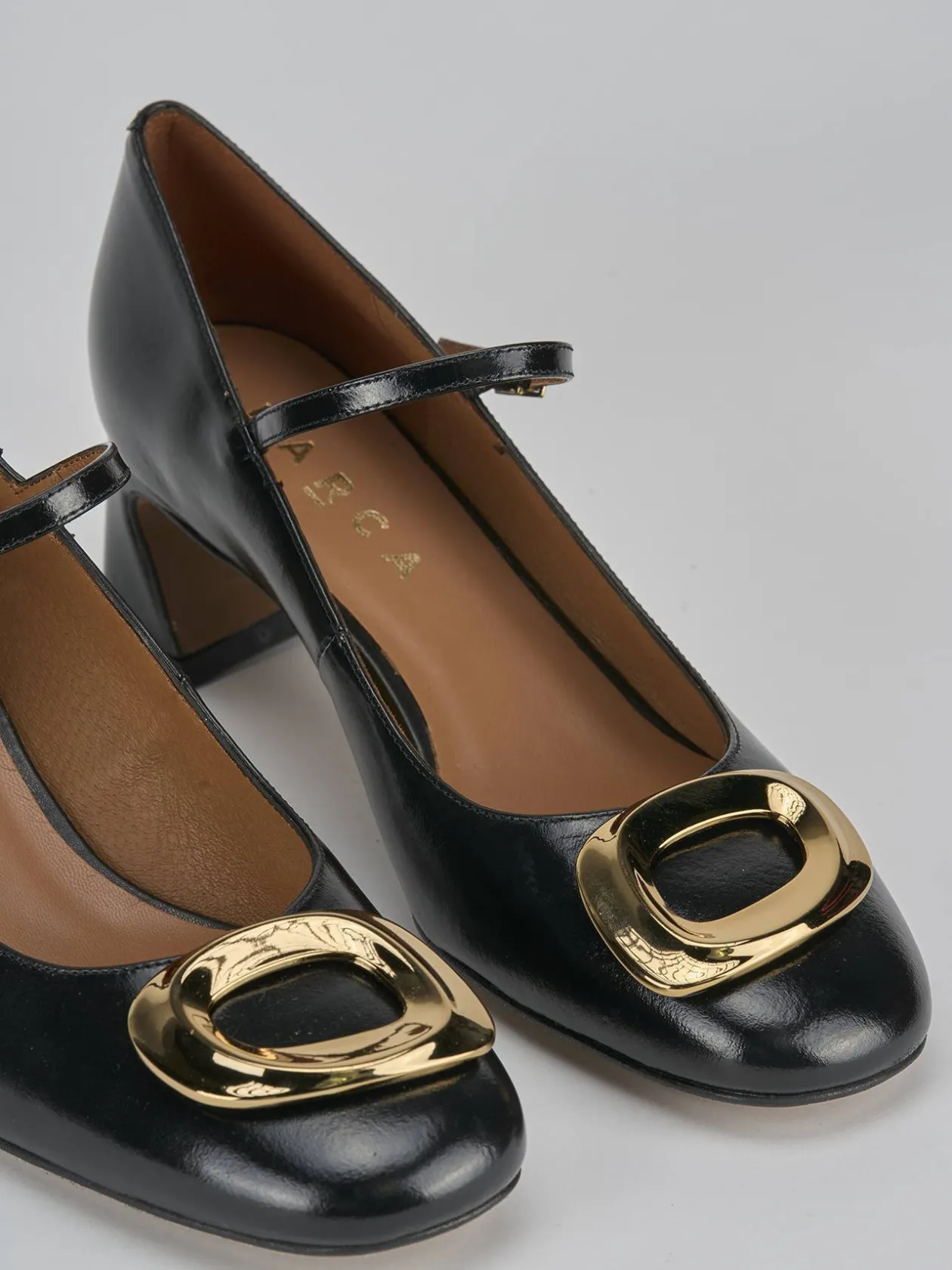 Décolleté e slingback tacco 5cm pelle nero